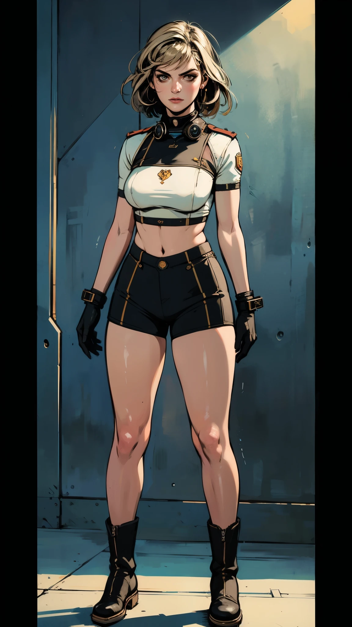 best quality,ultra-detailed,((full body)),((one boy)),((fem boy)),((trap)),((bulge)),black-choker,((blonde short hair)),((man’s face)),((dress up as a woman)),((blush)),((flustred)),((poor chest)),((flat chest)),(trench coat),(black-mesh-tops),(high-heel-long boots in-black),((shoulder bag)),vibrant colors,soft lighting,background:street