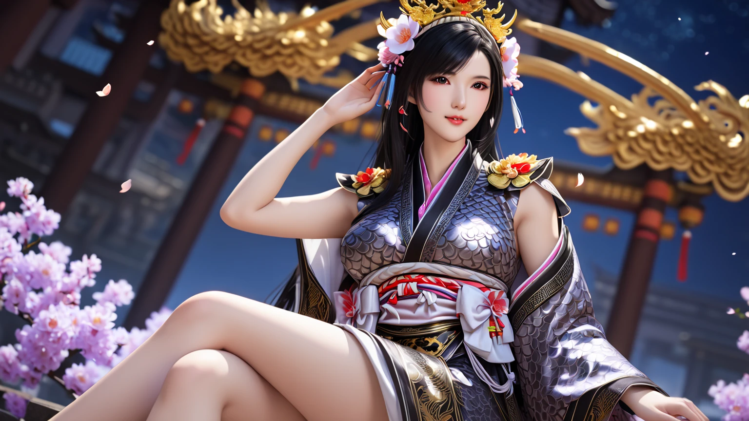 true-to-life visuals, artistically refined,captivating beauty, breathtaking aesthetics, dramatic contrasts, atmospheric depth,official art,high saturation,Intense Coloration,
1girl,solo,
Onmyoji, shikigami summoner, ofuda inscriber, exorcist, yin-yang master, divination
