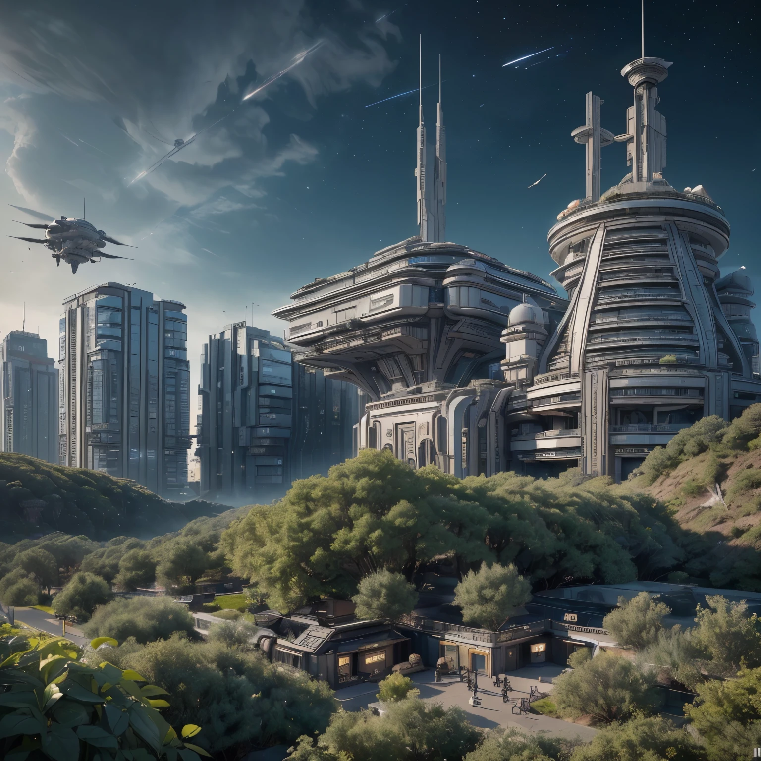 (three beautiful mature milf alien women, beautiful european and latin features, have three medium sagging breasts, cleavage, long wavy brown hair unreal engine:1.4,UHD,Best quality:1.4, fotorrealist:1.4, Masterpiece:1.8, unearthly, , Colonization of a new planet, gloomy atmosphere, a lot of alien vegetation, Intricate flowers, Alien Creatures, wild atmosphere, aggressive environment, amazing, stunning artwork. (Best quality,4k,8K,A high resolution,Masterpiece:1.2), ultra detailed ,(realist,fotorrealist,fotorrealist:1.37),HDR,UHD,Studio lighting, Ultra-thin paint, sharp focus, physically based representation, very detailed description, professional, Bright colors, fantastic city, The capital of the empire, mega tall skyscrapers. space towers for mooring star cruisers, pierce the sky, Bright city lights, the river pierces the city, waterfalls in city gardens, mega high waterfalls, who never sleeps. In the middle of a bustling cityscape, Famous high-tech pyramid style architecture, Its architectural wonders are embodied in a futuristic style.. When the hovercar glides easily through the air,Город full of life,full of life。,full of life。,full of life。,full of life。。, Modern technology blends seamlessly with traditional Arab luxury urban structures.. This is an amazing piece of art, Use Pixai, to bring powerful AI models to life, Showcase the limitless creativity and possibilities of our imagination. Experience the future of cityscapes at Pixai,Immerse yourself in the ghostly world of art, deep bottomless chasms filled with lava, lava falls, fire and smoke, A transport spaceship is moored to the spaceport terminal
