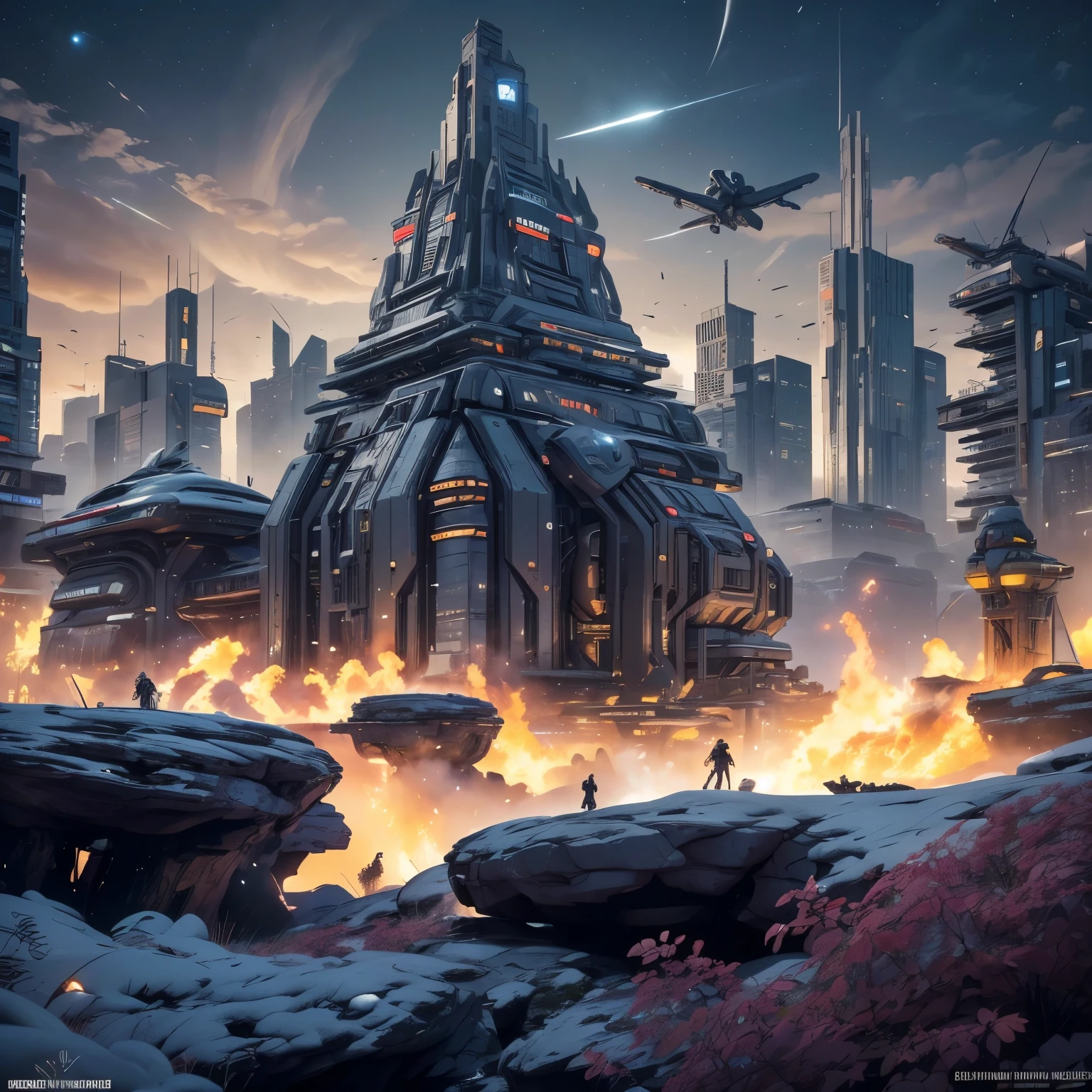 (three beautiful mature milf alien women, beautiful european and latin features, have three medium sagging breasts, cleavage, long wavy brown hair unreal engine:1.4,UHD,Best quality:1.4, fotorrealist:1.4, Masterpiece:1.8, unearthly, , Colonization of a new planet, gloomy atmosphere, a lot of alien vegetation, Intricate flowers, Alien Creatures, wild atmosphere, aggressive environment, amazing, stunning artwork. (Best quality,4k,8K,A high resolution,Masterpiece:1.2), ultra detailed ,(realist,fotorrealist,fotorrealist:1.37),HDR,UHD,Studio lighting, Ultra-thin paint, sharp focus, physically based representation, very detailed description, professional, Bright colors, fantastic city, The capital of the empire, mega tall skyscrapers. space towers for mooring star cruisers, pierce the sky, Bright city lights, the river pierces the city, waterfalls in city gardens, mega high waterfalls, who never sleeps. In the middle of a bustling cityscape, Famous high-tech pyramid style architecture, Its architectural wonders are embodied in a futuristic style.. When the hovercar glides easily through the air,Город full of life,full of life。,full of life。,full of life。,full of life。。, Modern technology blends seamlessly with traditional Arab luxury urban structures.. This is an amazing piece of art, Use Pixai, to bring powerful AI models to life, Showcase the limitless creativity and possibilities of our imagination. Experience the future of cityscapes at Pixai,Immerse yourself in the ghostly world of art, deep bottomless chasms filled with lava, lava falls, fire and smoke, A transport spaceship is moored to the spaceport terminal