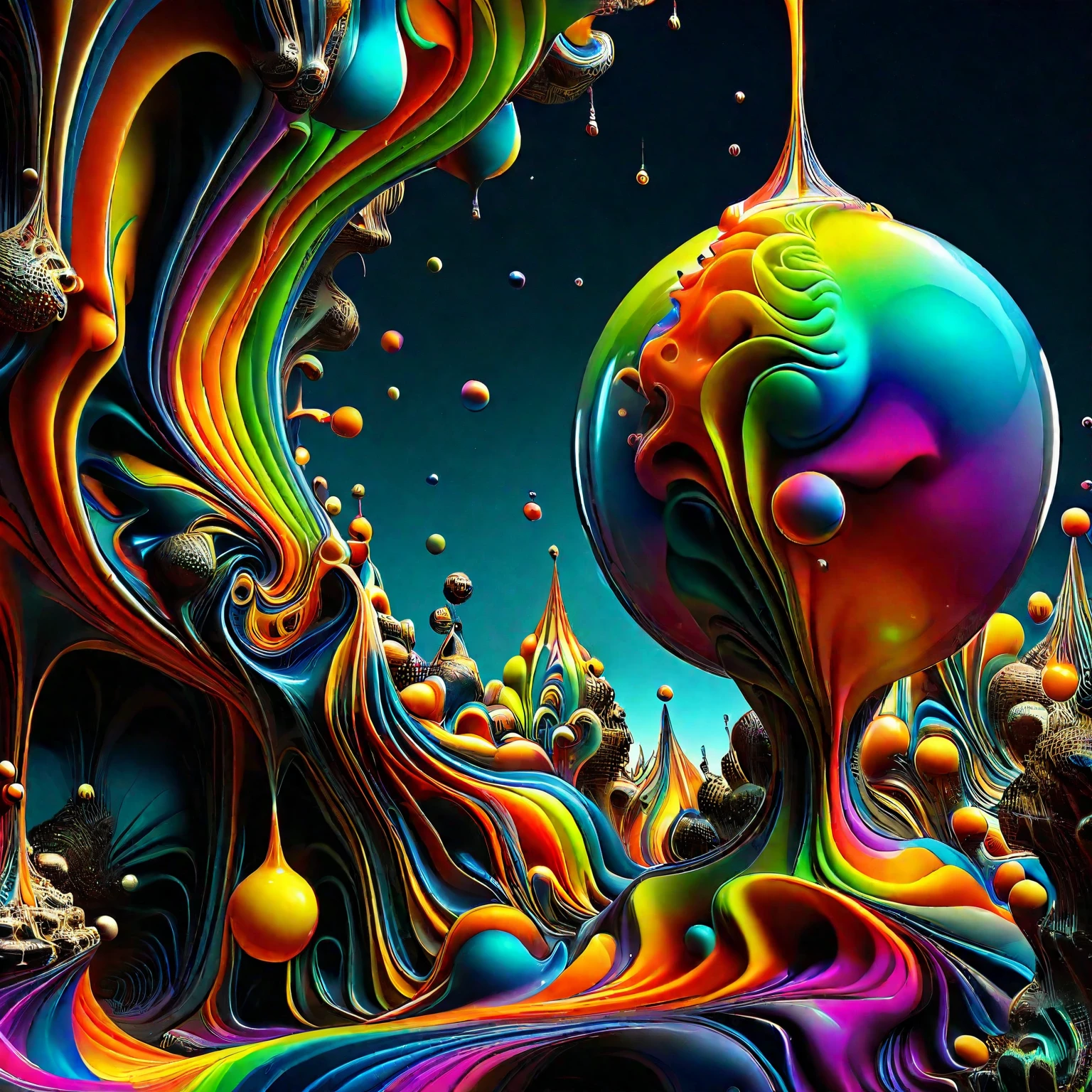 A psychedelic dream, vibrant colors shimmering, glass morphing from colors, intricate rainbow patterns, perfectly formed symmetrical spheres and glowing reflective bubbles, attention to detail on the bubbles and spheres, rainbows of color twisted in and out of translucent orbs, spilled paint and spirals of swirling color in the background, beautiful psychedelic digital art, pixel art, neon colors, 4d mandelbulb psychedelics, glass-like psychedelic landscape, intricate rainbow environment, psychedelic underwater brightness, trails of color and light, bright fluorescent colors, psychedelic vibrant colors, bright psychedelic neon colors, colorful paint drips out of the bubbles, 3D glass spheres melting into each other spilling out colors, visually disorienting, hallucination inducing, optical illusions, startling, stunning images, awe-inspiringly, best quality wallpaper, pixel assets, portrait photography, surrealism, photorealistic, hyperdetailed, glass morphism, digital art, sparkle, optical illusion, glowing light, reflection light, overexposure, god rays backlighting, depth of field, rotational symmetry, UHD, high details, high quality, super detailed, best quality, award winning, masterpieceBrilliant images of pure light emerging from vibrant colors in a psychedelic dream, shimmering glass morphing out of colors, tripped out detailed patterns in all colors, perfectly formed symmetrical spheres and glowing reflective bubbles, attention to detail on the bubbles and spheres, rainbows of color twisted in and out of translucent orbs, background is spilled paint and spirals of swirling colour, beautiful psychedelic digital art, pixel art, neon colors, 4d mandelbulb psychedelics, glass like psychedelic landscape, intricate rainbow environment, psychedelic underwater brightness, LSD,DMT, Psilocybin, Mescaline, trails of color and light, bright fluorescent colors, psychedelic trip, fluorescent psychedelic aesthetic, psychedelic vibrant colors, bright psychedelic neon color