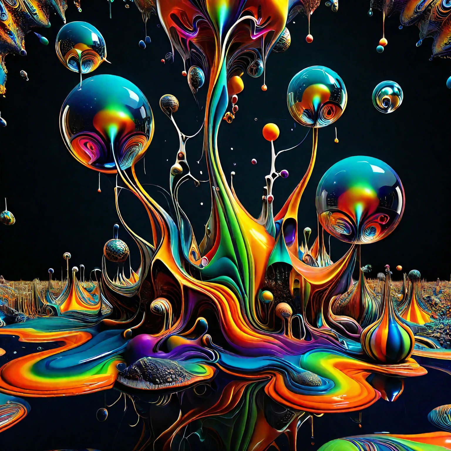 A psychedelic dream, vibrant colors shimmering, glass morphing from colors, intricate rainbow patterns, perfectly formed symmetrical spheres and glowing reflective bubbles, attention to detail on the bubbles and spheres, rainbows of color twisted in and out of translucent orbs, spilled paint and spirals of swirling color in the background, beautiful psychedelic digital art, pixel art, neon colors, 4d mandelbulb psychedelics, glass-like psychedelic landscape, intricate rainbow environment, psychedelic underwater brightness, trails of color and light, bright fluorescent colors, psychedelic vibrant colors, bright psychedelic neon colors, colorful paint drips out of the bubbles, 3D glass spheres melting into each other spilling out colors, visually disorienting, hallucination inducing, optical illusions, startling, stunning images, awe-inspiringly, best quality wallpaper, pixel assets, portrait photography, surrealism, photorealistic, hyperdetailed, glass morphism, digital art, sparkle, optical illusion, glowing light, reflection light, overexposure, god rays backlighting, depth of field, rotational symmetry, UHD, high details, high quality, super detailed, best quality, award winning, masterpieceBrilliant images of pure light emerging from vibrant colors in a psychedelic dream, shimmering glass morphing out of colors, tripped out detailed patterns in all colors, perfectly formed symmetrical spheres and glowing reflective bubbles, attention to detail on the bubbles and spheres, rainbows of color twisted in and out of translucent orbs, background is spilled paint and spirals of swirling colour, beautiful psychedelic digital art, pixel art, neon colors, 4d mandelbulb psychedelics, glass like psychedelic landscape, intricate rainbow environment, psychedelic underwater brightness, LSD,DMT, Psilocybin, Mescaline, trails of color and light, bright fluorescent colors, psychedelic trip, fluorescent psychedelic aesthetic, psychedelic vibrant colors, bright psychedelic neon color