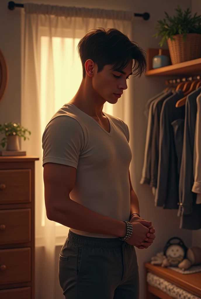 Changing room, men, underwear, boxer shorts, changing clothes