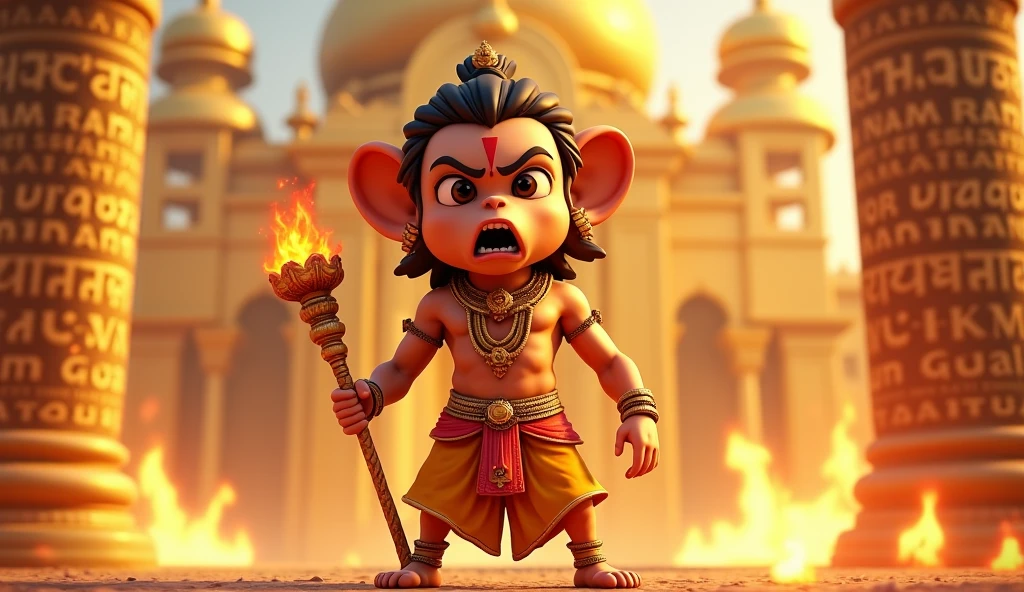 Baby hanuman with angry face