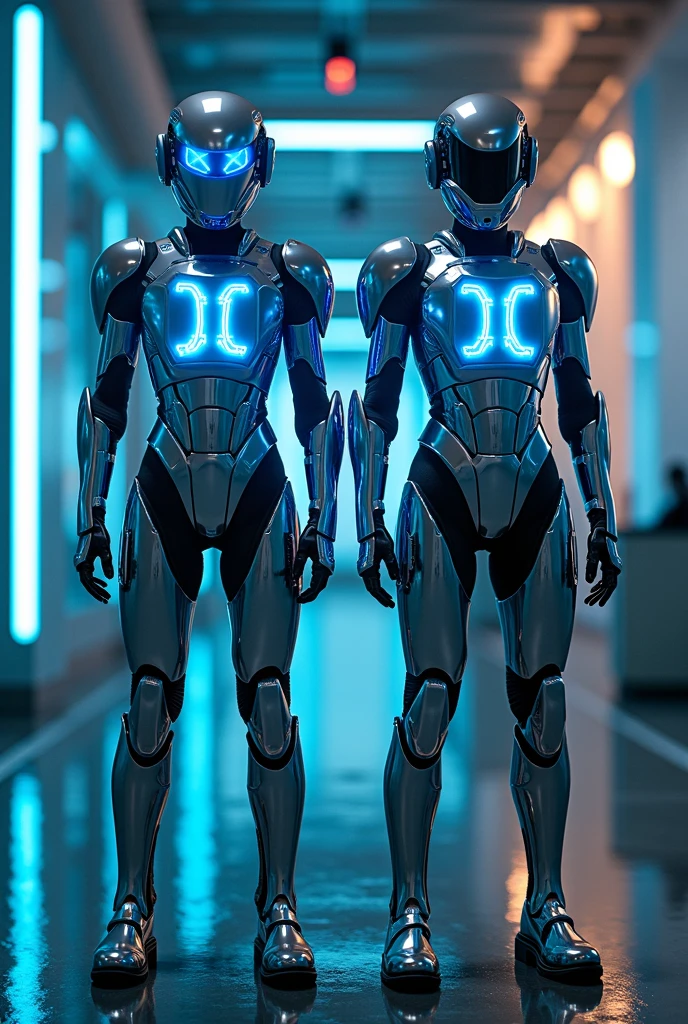((futuristic backdrop)) Realista/ (( Androids)) identical there are humans/ (( Ultra image resolution)) destaque no rosto // Detailed appearance// (( HUMANO)) belo exemplar