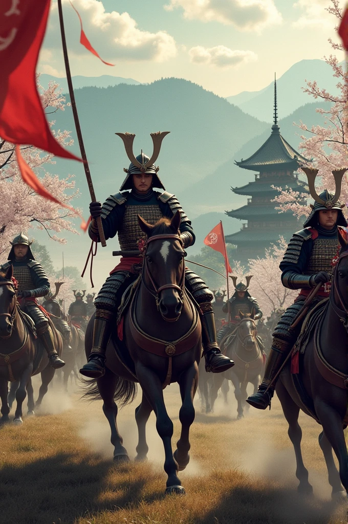 Ming soldiers with Mongol cavalry,karo,Ming soldiers with muskets in their hands --auto