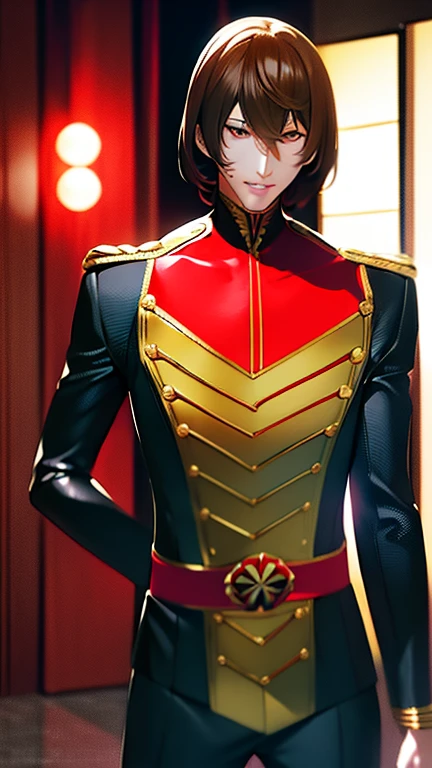 (  High-definition CG), ( best quality), (  High-definition CG), ( best quality),
Goro Akechi is a handsome and cool young man with a beautiful body   ,    Power Rangers Costume , Handsome and cool young man   ,  Sensual appearance,     crotch bulge  