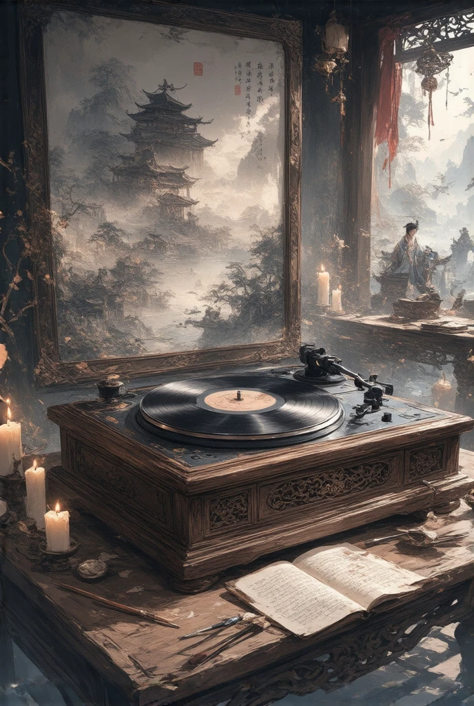 Vintage Record Player， Ancient China