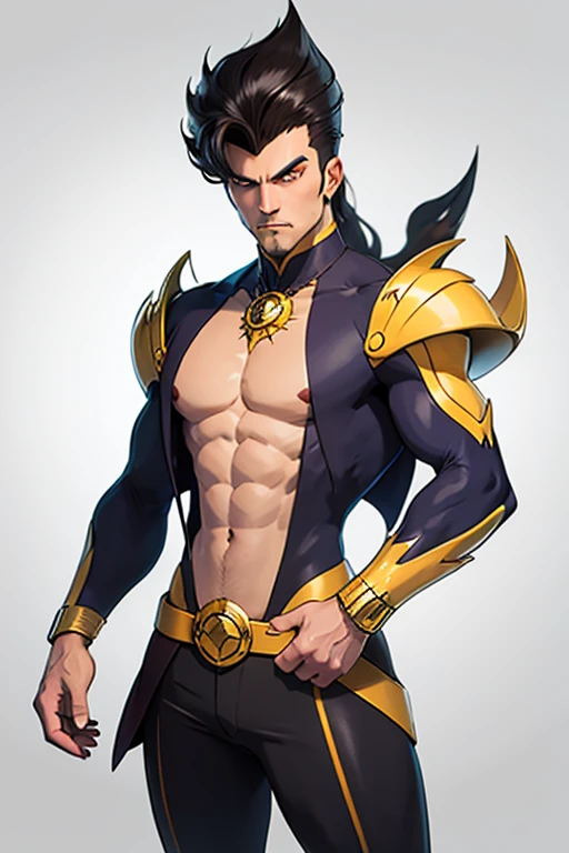 Get ready for a visual feast with Gohan having a handsome face and piercing red eyes, Brilliant blue hair and tattoos, Balanced character portraits and landscapes, and a perfect body. In his transformed state, He radiates extreme instinct and strength, Create an epic anime about this energy man. Fire and lava in stunning anime artwork will leave you in awe. This conceptual art is directly from the Universe, With manga-style 8K wallpapers that will take you to another dimension. Get ready to be amazed by this detailed digital anime artwork, Show the ultimate combination of style and strength.