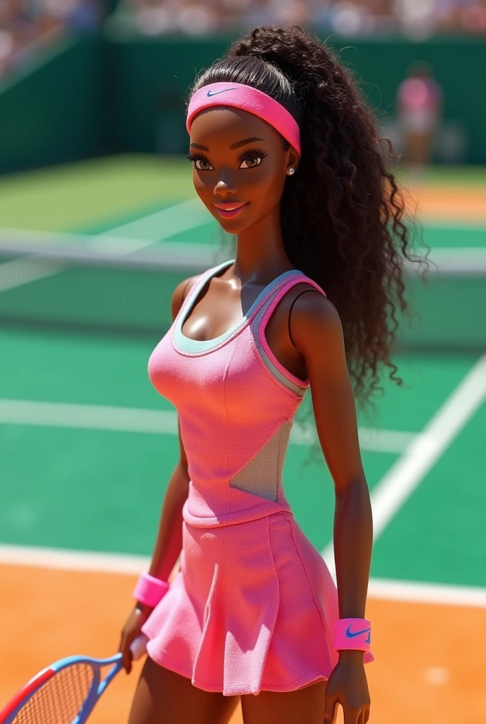 Girl in tennis skirt and bra