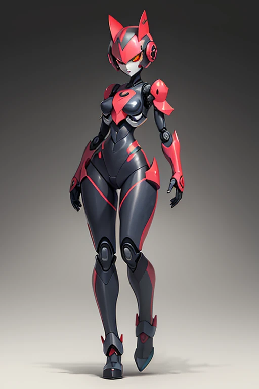 Female cyber robot digital core pokemon v style 