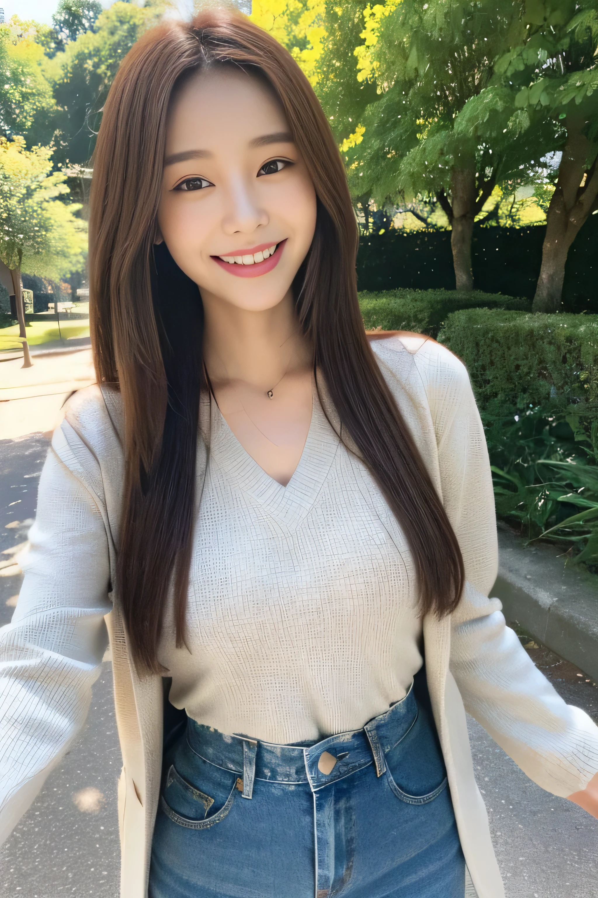 seed:2020674263.((Full body angle:1.1)).((Highest quality, 8k, masterpiece:1.3)), ((from below:1.1)).concentrated:1.2, Perfect body beauty:1.4, Hips:1.2, ((Delicate Hair)), (Colorful waist cinematographed dress :1.1) , ((Highest quality、8k、masterpiece:1.3))、1girl、A sloppy smile、Esbian all over body、Slim face、Big 、Beautiful woman、(Dark Brown Hair)、Long Hair、1.1、Flickering Valley、Detailed eyes、double eyelid、Blurred Background、超Slim face、Smile、Looking down、stroll、((close-up))