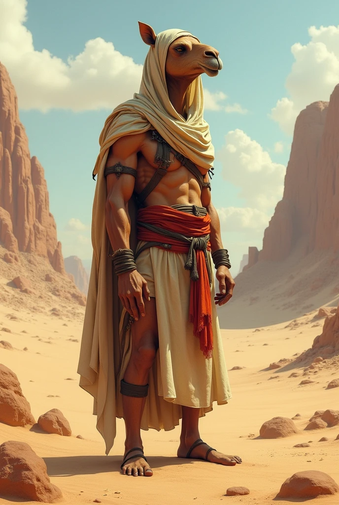  athletic boy in loincloth Union chains laid 
