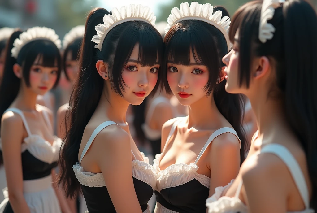 look up, 8K, masterpiece, Most detailed, Highest quality, bus, create a sense of fit, Cute Girls,Side Tail, (Wet),moonlight,((wedding)),pubic hair,Veil,(((bride))),((show off)),(ふっくらとしたNipples),Ecstatic expression,Outdoor,White lace,Nipples,Bright lighting,Ample breasts,Saggy breasts,Hime cut,