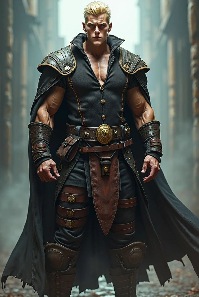 (Best quality at best,Photorealistic) ( Peitoral extremamente generosos)big huge pecs,(dark,feels) Young person, One guy,detailed black eyes, French-German man in uniform standing in front of building, in full military garb, in a soldier uniform, Inspired by Zhang Sengyao, in a soldier uniform, Court Costume Akira, in a soldier uniform, Imperial team, in a soldier uniform Black cloak , crown in your Head Wearing imperial equipment, Wearing a soldier's uniform, Inspired by Oka Yasuyu, Italian man wearing old samurai uniform,,。dark skin., ((Very relaxed and lazy look!)), ((Unintentionally exposing chest muscles))Handsome male, Handsome chad chin, Handsome and attractive, Handsome and elegant, Handsome man, Sexy masculine, masculine and Handsome, , Handsome, Attractive posing, attractive male, Attractive man,40-year-old man!Lift your little head,Kominan wearing an army coat(closeup portrait!))showing off his hairy pecs。(Show hairy chest muscles),),(Use a short beard collar),Wear a military uniform and wear one without buttons!Show hairy chest muscles),),(Use a short beard collar,)headspace!Charming and serious look,(Handsome man,sitting down,poorly dressed,Perfect body anatomy,Beautiful man face detail,perfect foot,perfect hand!Ultra-low angle shooting!!