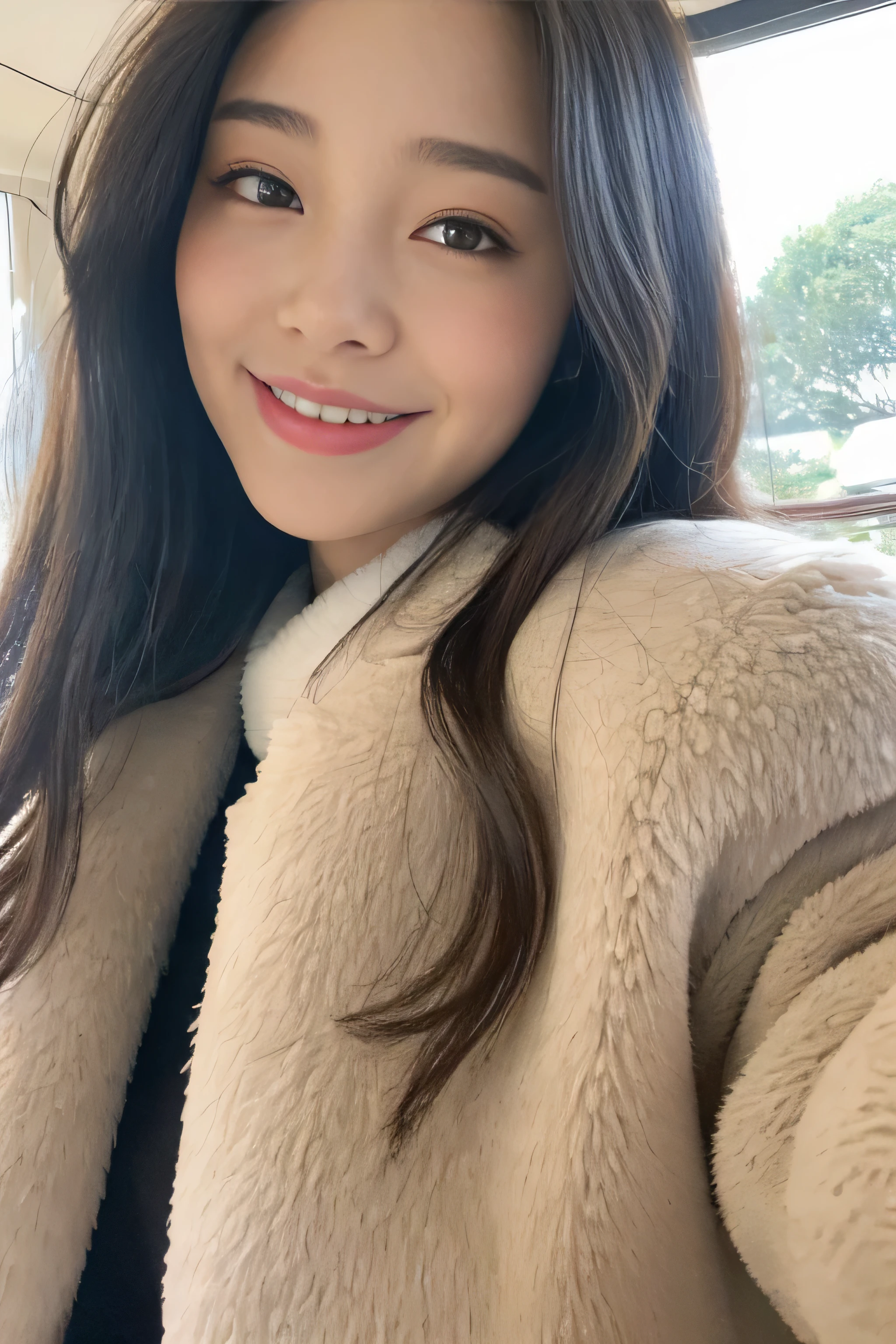 ((top-quality、in 8K、masterpiece:1.3))、(Long hairstyle、hair wavy、dark brown hair)、(Wearing a light hood:1.3)、(Selfie pose on Instagram:1.2)、(Innocent and classy girl)、beauty legs、Whole human body、、Small buttocks、1girl in、beautfull Japanease woman:1.3、(poneyTail、tits out:1.2)、Wearing a leopard print light hood:1.2、Beautiful Women in Perfect Style:1.4、Perfect eyes、Even-eyed、Perfect iris、Perfect lips、Natural smile、Laughing face、flawless skin、no moles、Super Detail Face、Delicat eyes、二重まぶた、Exposed cleavage、Soft breasts