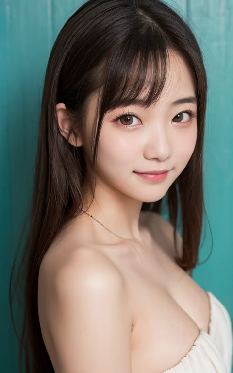 Tabletop、(highest quality、4K、8k、High resolution、masterpiece: 1.2)、Very detailed、(Genuine、photoGenuineistic、photoGenuineistic: 1.37)、Full Body Shot、Complex and beautiful eyes、woman、Twin tail hair、(Big Breasts:1.4)、Natural color lip、whiteＴshirt、Bold and sexy pose、smile、Ocean、20-year-old girl、A cute and sexy shot of her looking at the camera。