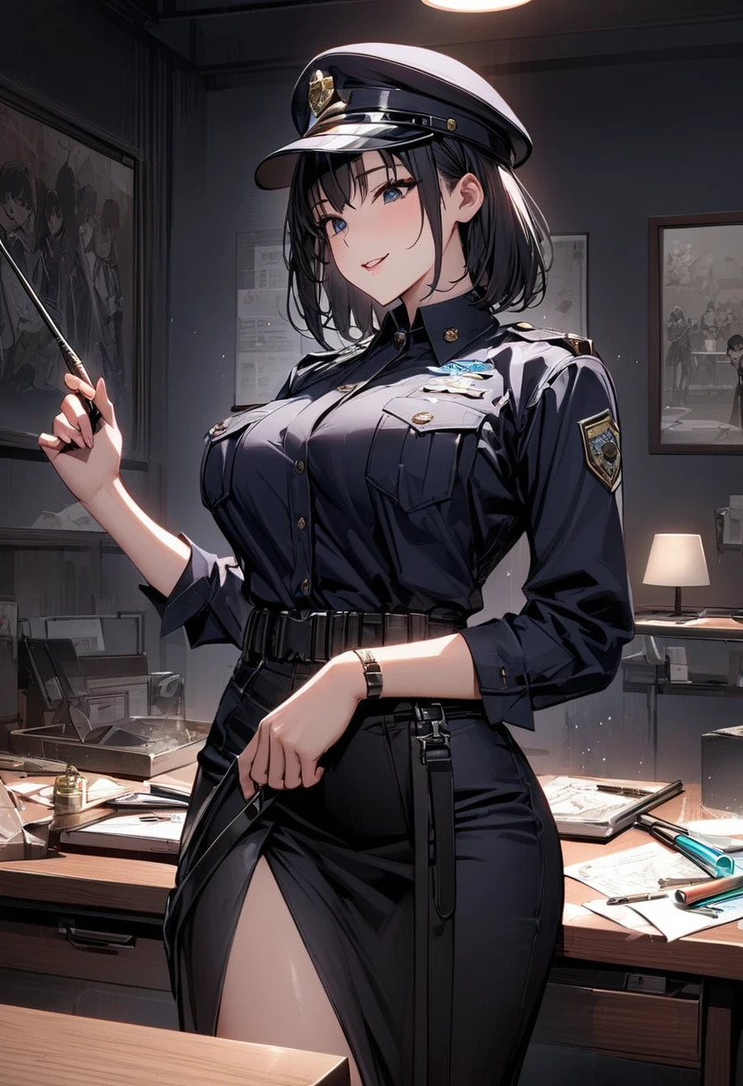 Latina cop, beauty mark
