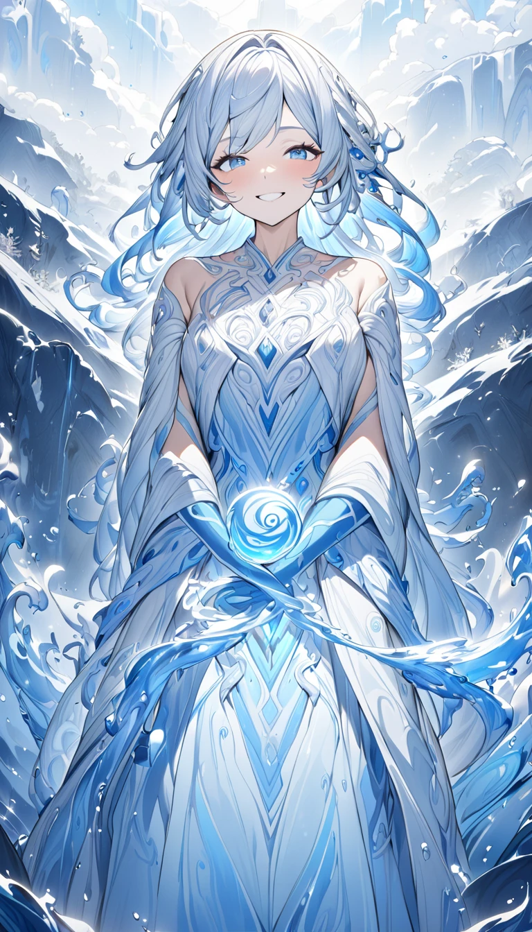 Ice Elves,Ice properties,Humanoid form,Ice,No face,ghostly form