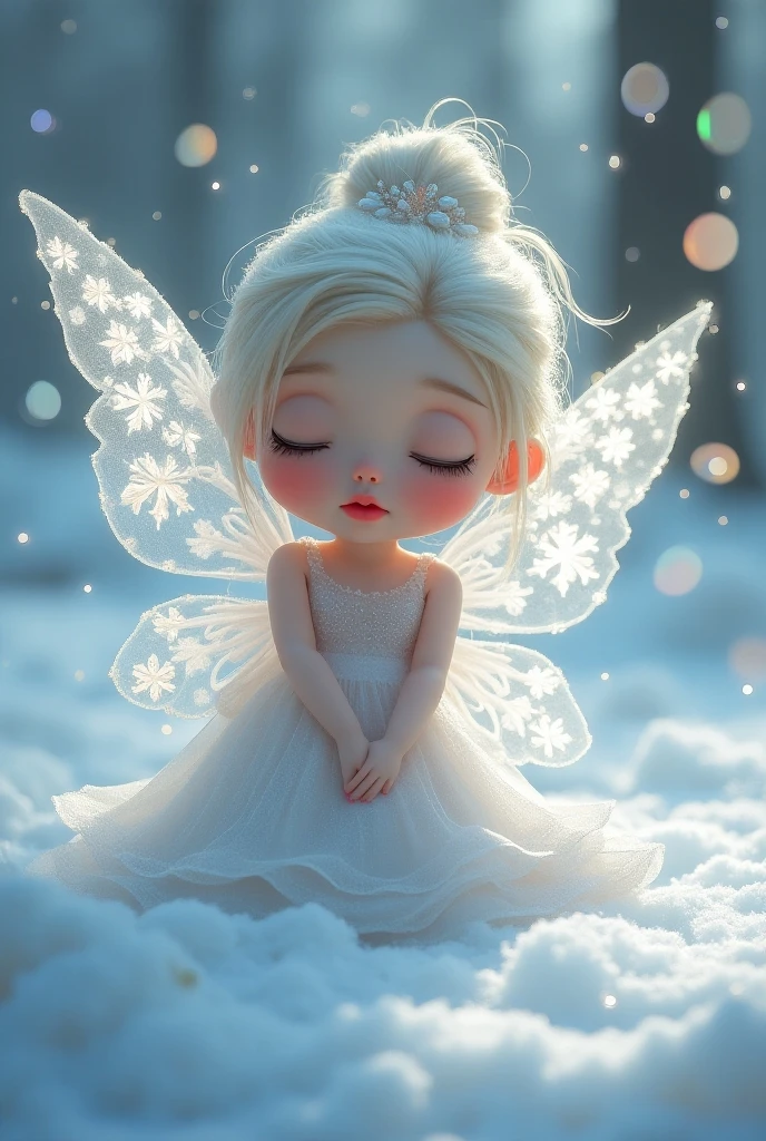 There was a baby wearing a bunny hat and a white dress, in the white clouds fairyland, in white clouds fairyland, lie on white clouds fairyland, lovely digital painting, adorable digital art, sitting in a fluffy cloud, girl clouds, of an beautiful angel girl, Innocence, in a cloud, Heavenly, fantasy matte painting，Cute, Bunny