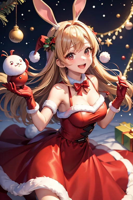 Glossy a beauty girl kawaii Gentle eroticism、Charming、Christmas、Santa Claus Cosplay