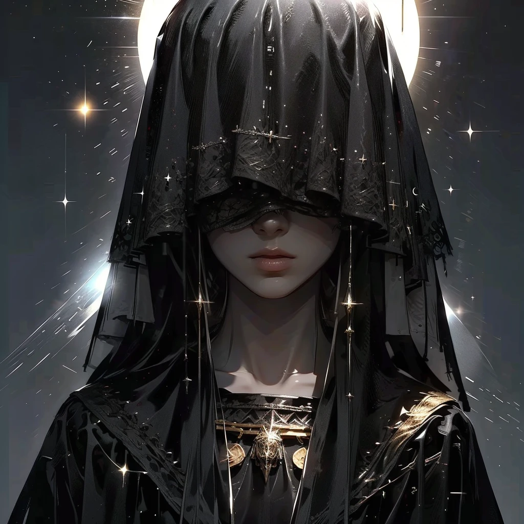 (masterpiece, quality: 1.2), long dress with a veil covering half of the face, mysterious themes, fantasy, detail habits, impressionist paintings, fortune tellers, tarot cards, crystals on the table and mysterious , magic , shine , dark magic writing , slusky , cinematic , shine / sparkle /, 8k , deliver face , detailed face , (masterpiece, highest quality, high definition, 8k)) , ((astronomy) Master: 1.5), constellations, constellations, (masterpiece, best quality:1.2), a mystery men wear a long coat that has veil hood covering half of his face, mystery theme, fantasy, detail custom 、Impressionist Paintings ,Fortune Teller ,  tarot cards and crystals on the table,   browse viewers, Mysterious,  magic , Shine, Shineing, dark  magic  lighting, Sulky,  Movie-like , Shine, Sparkling,  Darkness、8k、delicate face、 detailed face 、((masterpiece,  best quality,  High Quality,  high definition , 8k)), ((Astrology師:1.5)), Names of     constellation and zodiac signs,     constellation, astrology, unknown     constellation, geometry and astrology,     constellation,     constellation 、Very accurate and detailed, 、 provides information , Accurate depiction,  number secret , Very accurate,    with   constellation , Pisces,  Full body shot of an astrologist wearing a magic crest ,     constellation,  lace robe and a veil to hide his face,  magic 、geometry、 beautiful eyes、universe、fortune teller、Tarot、 high definition , masterpiece,  anatomically correct,  best quality,  textured skin, Long Hair, bangs,  black hair, Mysterious、Aesthetic, unknown constellations, geometry and astrology, constellations, aphrodite, horoscope, Provides detailed information about constellations. accurate description, numerical secrets, very accurate, space, Pisces, Veil to hide the face, constellations, full-body shots of astrologers wearing lace robes and veils, magic, Geometry, beautiful eyes 、 space divination 、 tarot 、 High resolution, masterpiece, anatomically、レース