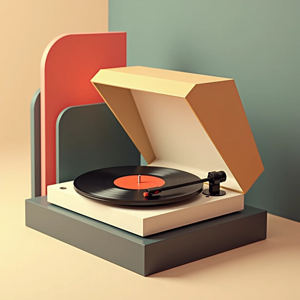 Vintage Record Player, with the powerful and expressive moving shadows, mesmerizing, theatrical scene unfolds in light and dark.

full body, Professional, perfect composition, ultra-detailed, intricate details, best quality, masterpiece