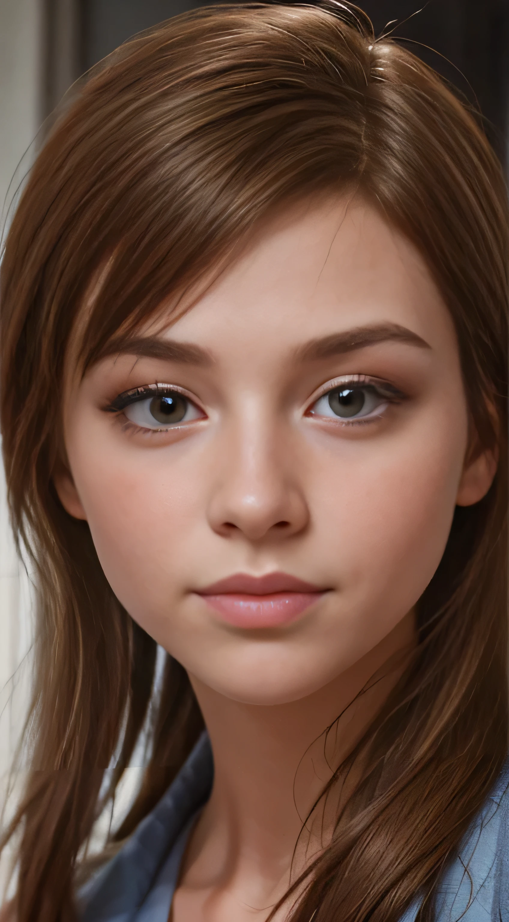  Joven Jill Andersen , PORTRAIT face from the front ,  perfect details of the eyes, mouth and skin .  Focus on the entire face with front view,  looking at the viewer,  photograph of the face from the front , headshoot,  face from the front .