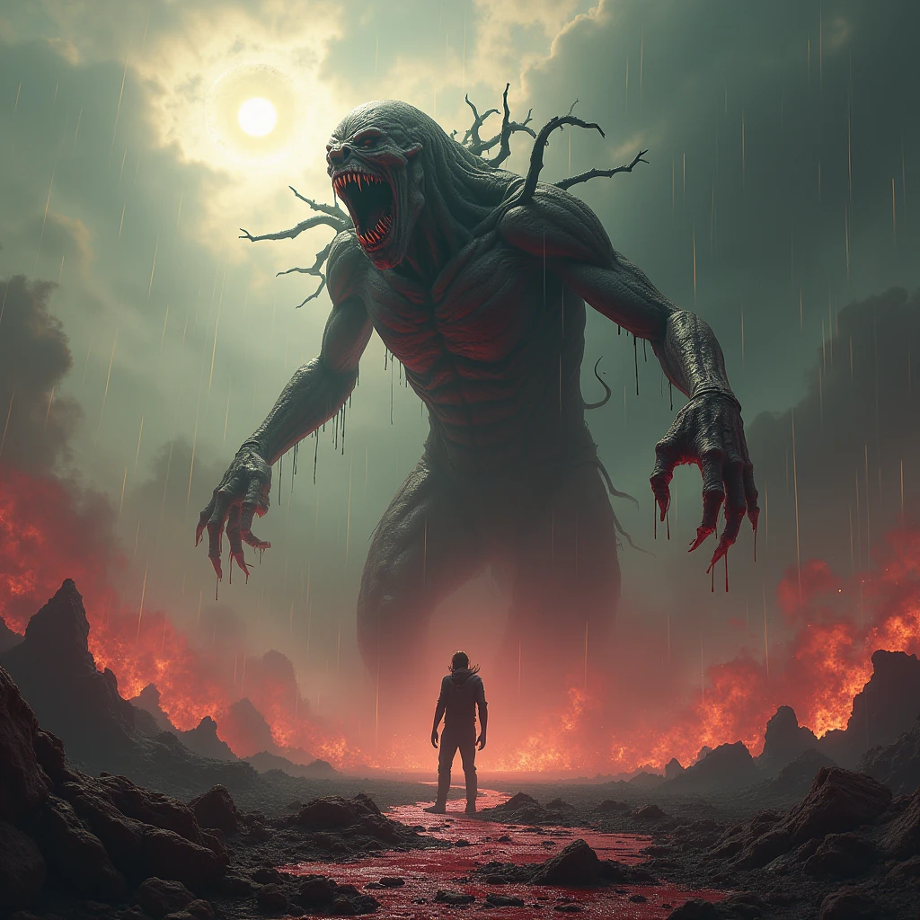 A dimension of true chaos in the style of crazy cyberpunk, elements of surreal madness
