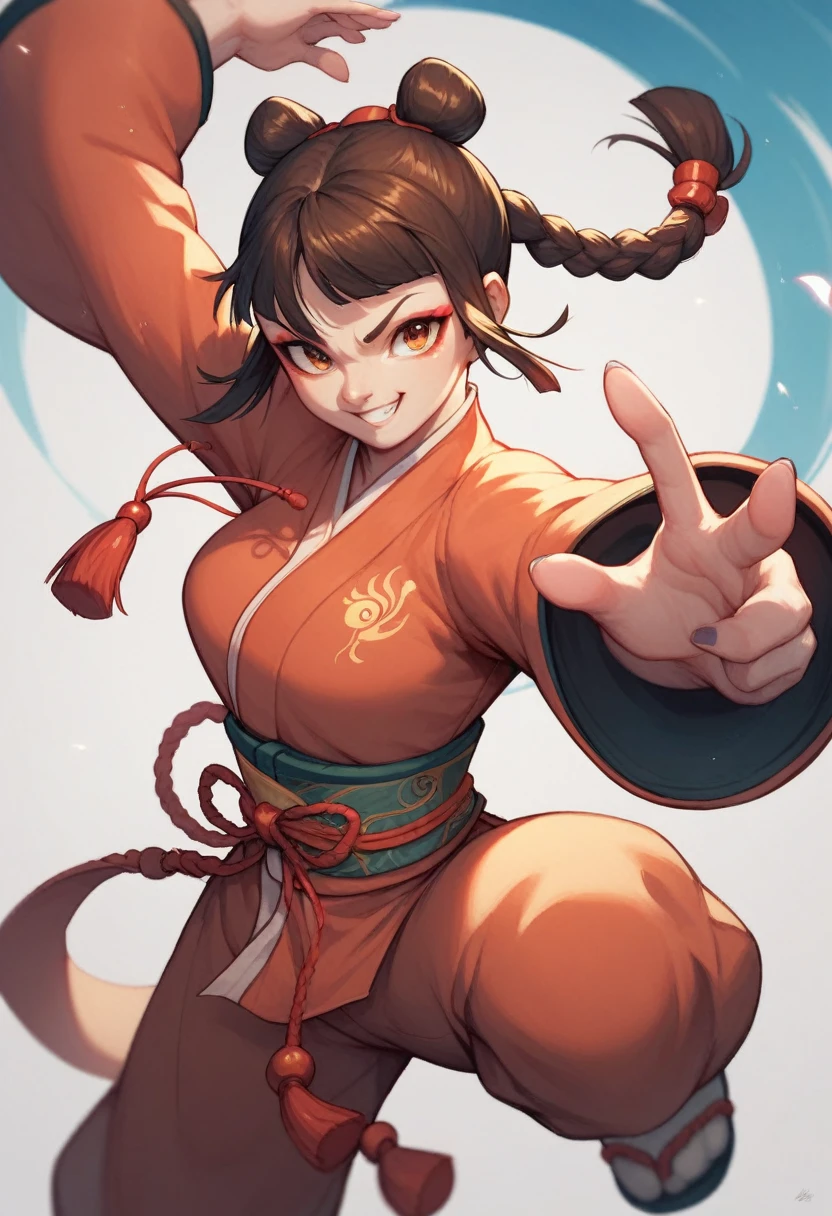  nsfw, venus body, horny lei kugo live a live:1.1, qipao, chinese clothes, traditional clothes, action pose, full body, brown hair, braided hair, scars on face, martial arts, action pose, slutty bimbo lei kugo, live a live, (1girl), huge breasts, ((red chinese clothes)), wanderer, traditional clothes, fighter clothes, gauntlets, elbow gloves, fingerless gloves, stockings, full body,(( brown hair)), ponytail, braided hair, (((scars on face:1.1)) , hourglass figure, female, clean face, human head, human proportion, good proportion, normal body shape, action pose, martial arts, kung fu, background, mountain, imperial chinese,