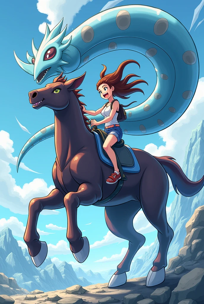 ((masterpiece), best quality, high quality, professional quality, highly detailed, highres, perfect lighting, natural lighting), (1boy, slender, handsome, mustache, long hair, brown hair), wearing armor, riding a dragon, by a lake