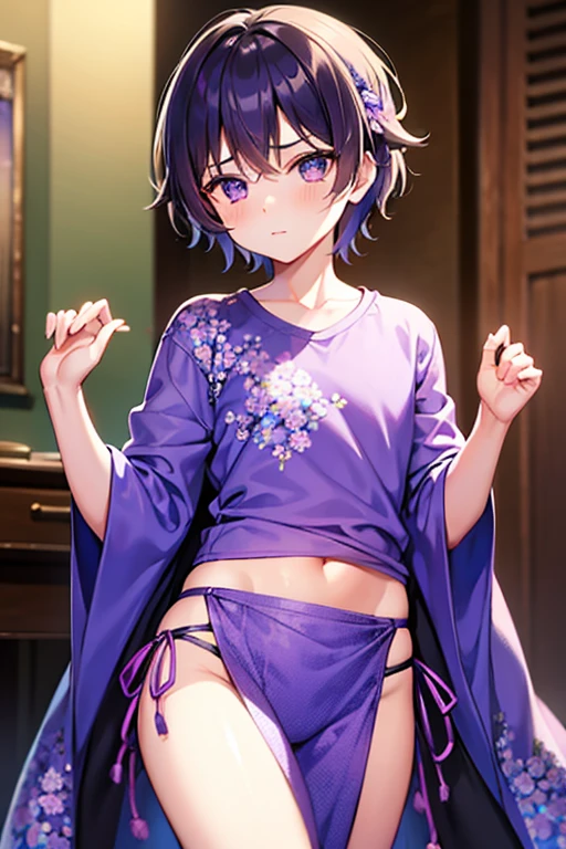 (((kochou shinobu))),demon slayer,_kochou shinobu, (nsfw), , kochou shinobu, (((Loungewear))), , (((Girl's Room))), , whole body, boost mood, Ultra-realistic 8K CG,masterpiece,, ((Highly detailed background,Delicate pattern,Intricate details, Fine and beautiful eyes)),The best quality in the best condition,とてもとてもとても詳細なface, Highly detailed eyesとface,Highly detailed eyes,kochou shinobu,Multicolored Hair,No bangs,Hair Intake,, Purple eyes,,butterfly,band,(熱band庭園:1.2),Purple Flower,mostly cloudy null,Tyndall effect,slope_null,face,beautiful null,,Seductive posture,(Medium chest:1.3), woman,15 years old