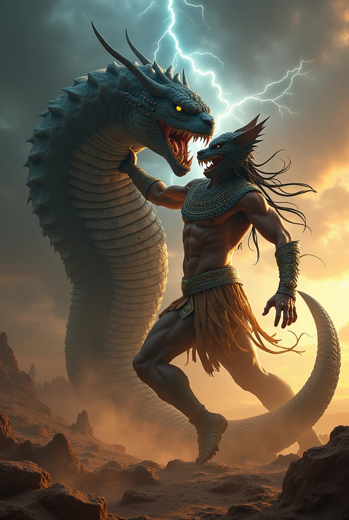 Tecun uman grabbing a hook and inserting it into an alien
