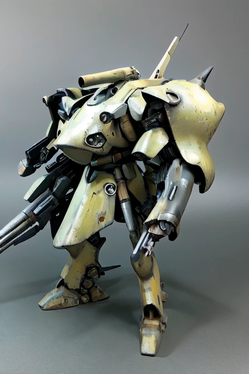 best quality,masterpiece,highly detailed,ultra-detailed, militaryrobot, mecha,battlerobot, science fiction, no humans, non-humanoid robot,blue military vehicle,missile pod, machinery, realistic, shoulder cannon, black skin, standing, cockpit windows