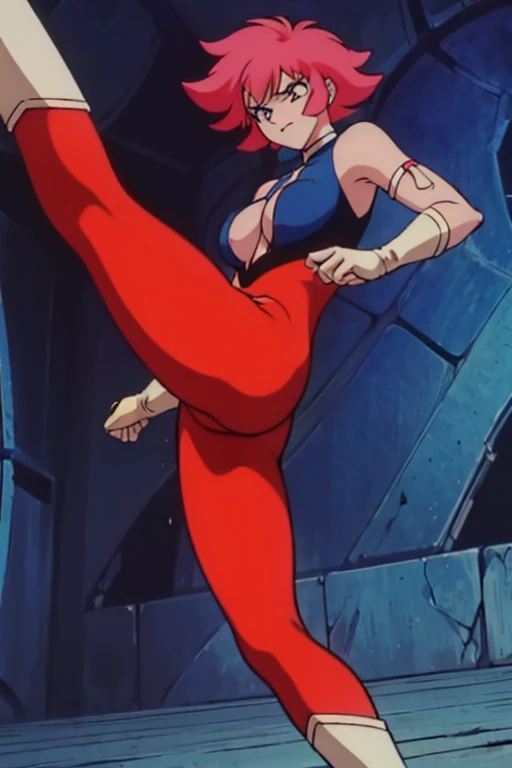 (best quality,masterpiece,ultra highres,8k,cel anime:1.2),(1mans:1.5),1woman,(ruin:1.3),(abs:0.8),(sweat:1.2), BREAK (selious,scowl:1.2),(motion blur),(fighting stance:1.3), BREAK (newhoney:1.4),