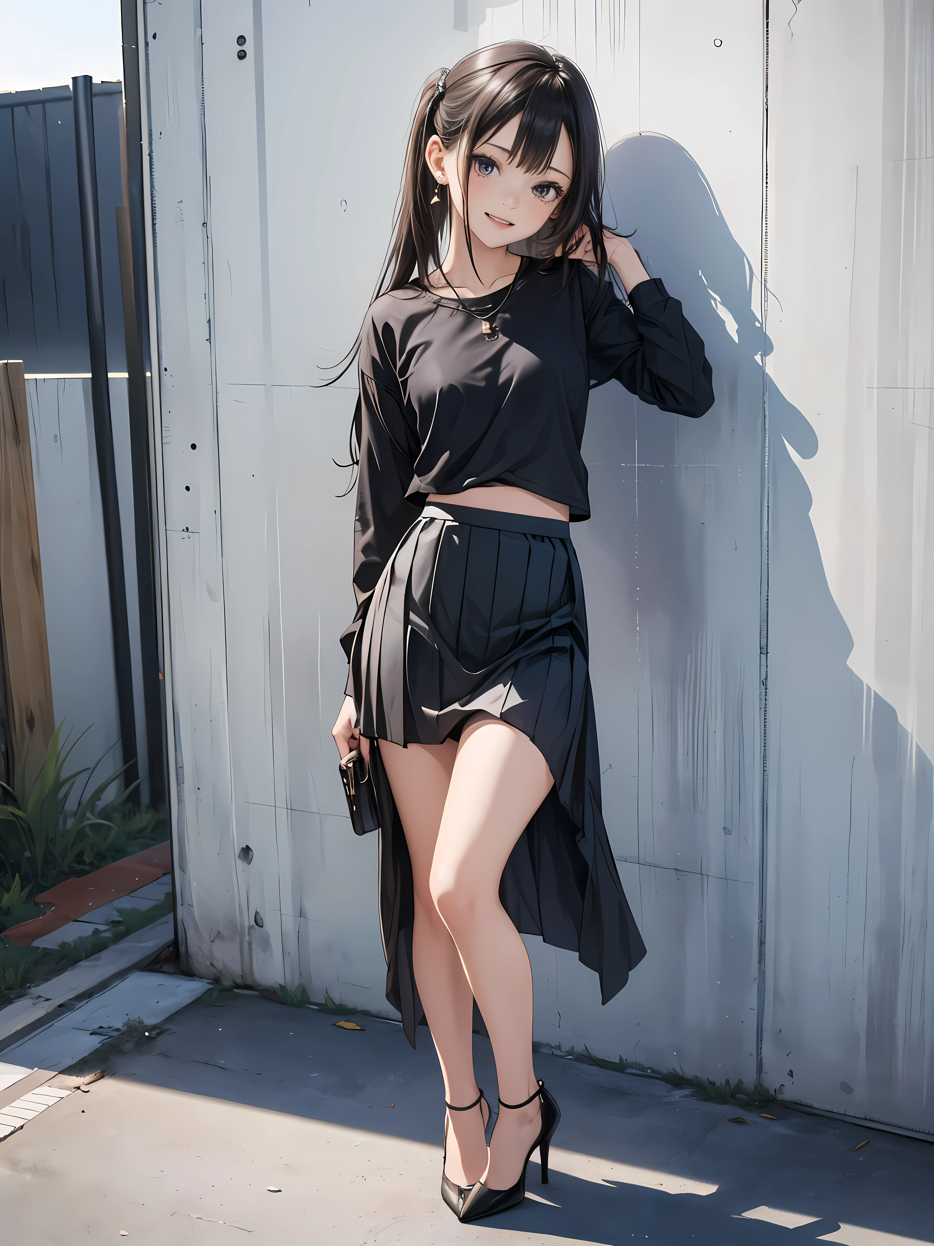 1girl, solo, standing,fashion model,looking at viewer, (interview:1.2), (dark background),(detailed face),