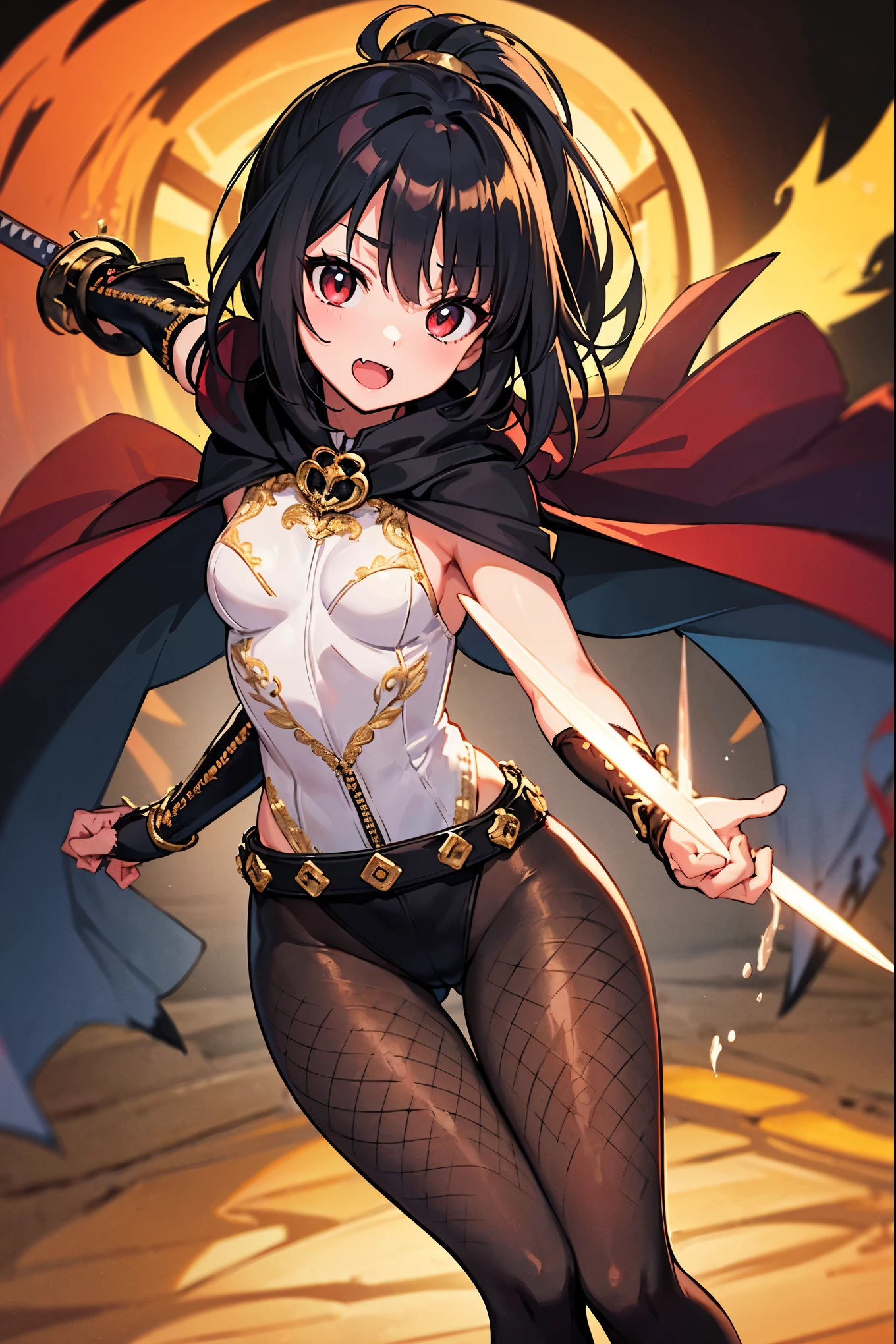 NSFW, {1girl,alear \(fire emblem\),fire emblem},(multi-colored hair),ultra detailed, masterpiece, absurd, high resolution, very aesthetic, (anime, masterpiece, complexity: 1.3), (highest quality, high texture, (4k), (incredible detail: 1.4), full body, shiny skin, bangs, cool face, (perfect eyes), (detailed eyes), (shining eyes), beautiful eyes, bright eyes, cross earrings, black exposed Bikini armor, red cape fluttering in the wind, gauntlets, , black mini skirt, zettai ryouiki, big breasts, deep cleavage, side boob, windblown hair, fluffy waist, thighs, high leg panties, knee high socks, armored boots, high heels, dynamic pose, black panties,