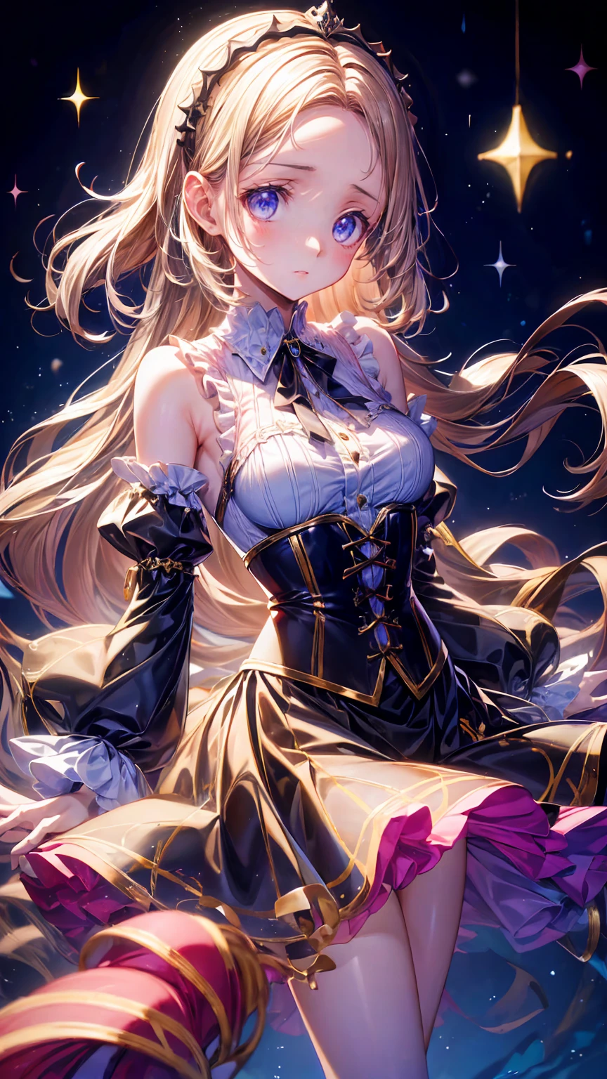 (((gothic))),  young woman standing in elaborate decorations  、 A fascinating scene , she was adorned with hair accessories、she is medium length,  wavy golden hair..。.。Super mini skirt with frills, sheの表情は自然だ,  Calm Expression . she wore a frilly-sleeved miniskirt and a tight corset....、she&#39;  stunning off-shoulder white dress  。,  creates a whimsical and romantic atmosphere  . sheのポーズはリラックスしている, Back posture  、she is lifting her skirt with both hands。  white panties  。  camel toe  、 そしてsheは&#39;Turn slightly to the side, Back posture  、  exudes a sense of meditation and meditation  . The background is vivid, Blooming flowers and intricate designs,  creates a dreamy romantic atmosphere  . 背後から差し込む自然光がsheの周りに柔らかな輝きを放つ...., The delicate details of the costume、Enhance the vibrant colors of the landscape.  wears delicate shoes  ...., Taking the audience into a dream world.  woman standing in a courtyard wearing a dress and boots  , (((watercolor))), Beautiful animated art anime  , Beautiful animated art anime  work, Kschat Krentz Key Art Feminine, Gway's , Anime Art Nouveau,  Detailed Key Animation Art , Anime full body illustration , barrel , pixiv digital art  ,  Beautiful fantasy anime 
