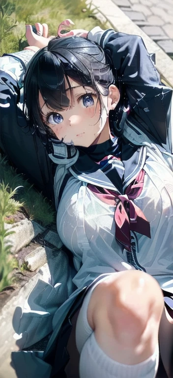 (must be follow these prompts:2.2),masterpiece,best quality,extremely detailed,(one femaleknight in single picture:2.3),(adorable expression:2),( the thick, whipping thighs of the innocent high school girl knight are revealed:2.2),(The female high school knight with a pretty innocent impression is petite :2.3),( Draw the plump thighs of an innocent high school female knight with a realistic high texture :2.6),(That innocent high school girl, female knight, is still immature, but cute like a Japanese idol:2.7),( That innocent high school girl female knight is so cute :2.8),(Do innocent high school girls, female knights have thick legs:1.9),( I drew the thighs of a high school girl knight's whiplash with a very detailed, high quality depiction:2),(normal body structures:1.8),(extremely detailed female's knight's fat thighs:1.8),(black hair:1.9),(lying on the ground:2.2),(another intercourse has been launched on her:2.4),(The face of that high school girl knight is still young :1.8),(Whiplump calves drawn with high texture:1.5),(Pure Japanese face:2.2),(The amount of semen poured into the vagina of that high school female knight was quite thick:1.8),(That high school girl knight's rounded calves and drips of semen are so sensational:2.1),( realistically draw the semen given to that high school girl knight with an unusually high texture:2.2),(A high school girl knight born in Tokyo :2.4),(Defeat and humiliation:0.1),(tear traces:1.6),(spread fat legs:2.1),(dying breath:2.1),(lying unconscious:2.1),(her head is landing for loss of strength:2.4),(loss of strength:2.4),(dying:2.1),( An innocent and simple high school girl knight falls down while opening her legs and bending her knees slightly :2.4),( That high school girl knight has a round face and is short but her boobs are slightly big :2.4),(That high school female knight is short and her thighs are whiplash:2.2),( That high school girl knight has a petite physique :1.9),( That high school girl knight has a round face and is short but her boobs are slightly big :2.3),( That high school girl knight is short and her thighs are slightly whipping :2.0),( That high school girl knight has a petite physique :2.8),(That high school girl knight has pubic hair :1.7),( That high school girl knight has fainted and collapsed :2.2),(A high school female knight with slightly whipping thighs and short legs:2.1),( these are all things that happened to the high school girl knight herself :2.1),( that depicts only that high school girl female knight in a big way :3.3),( only one high school girl knight appears :4.2),(Portrait Style:5)