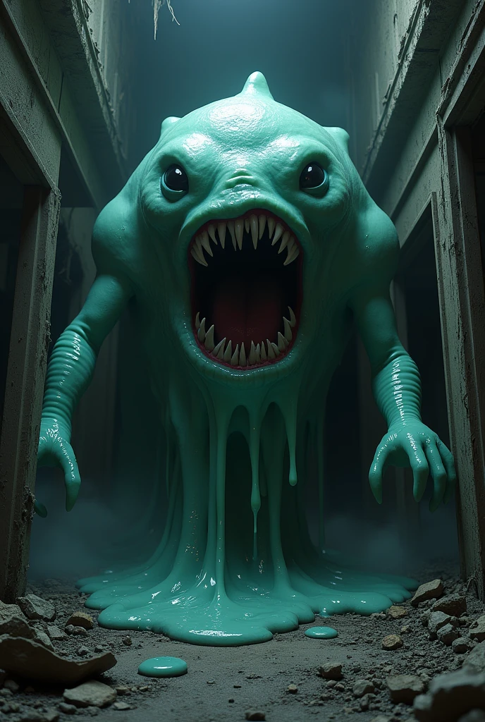 evil green gelatinous monster 