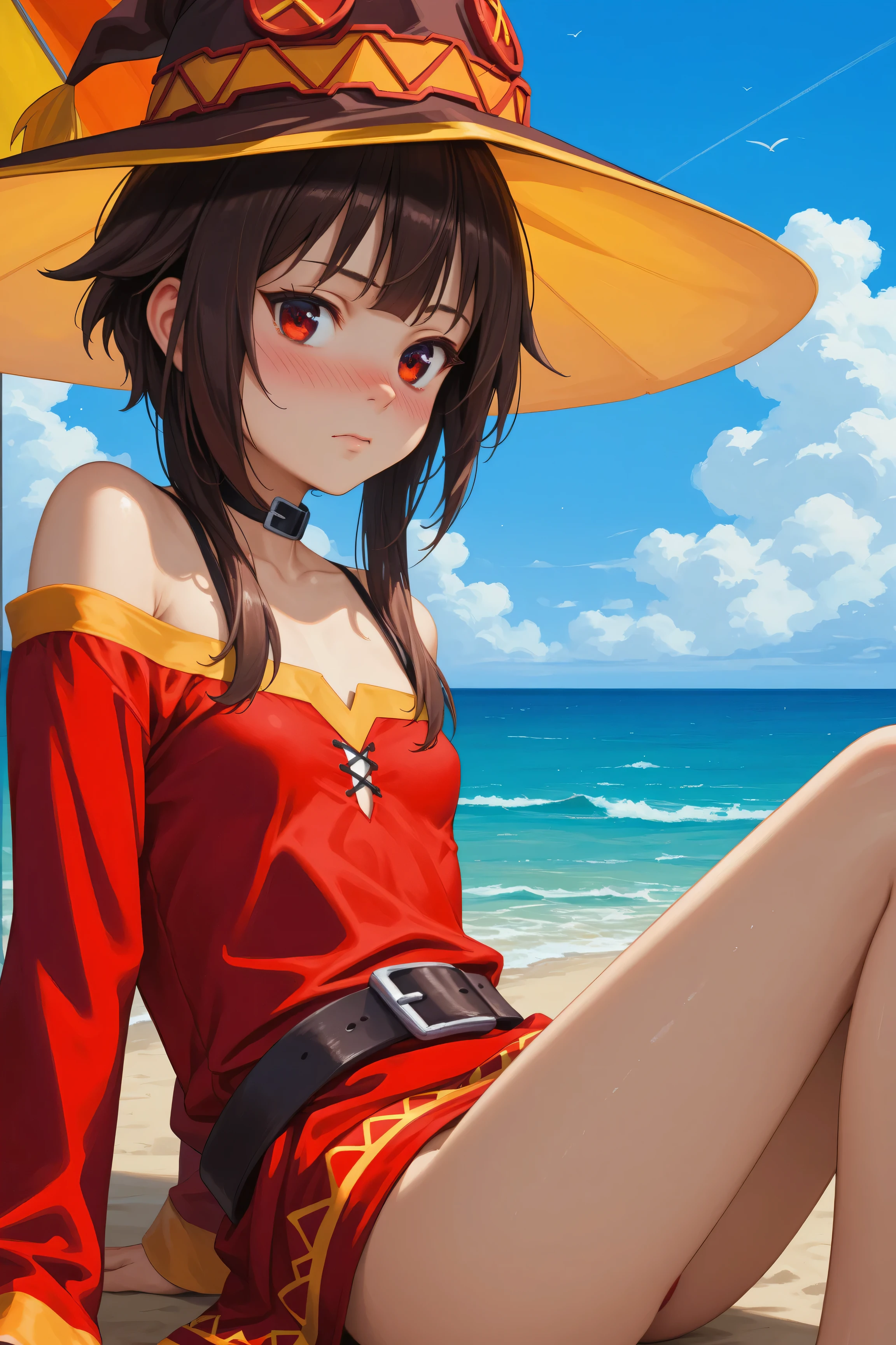 Young Woman, desert, pyramid, 8K UHD, radiance, yellow, brown, sun, scorpions, bikini, beach hat, photographic detailed, saturation, full sand, destroy boats, full color, portrait, alacran