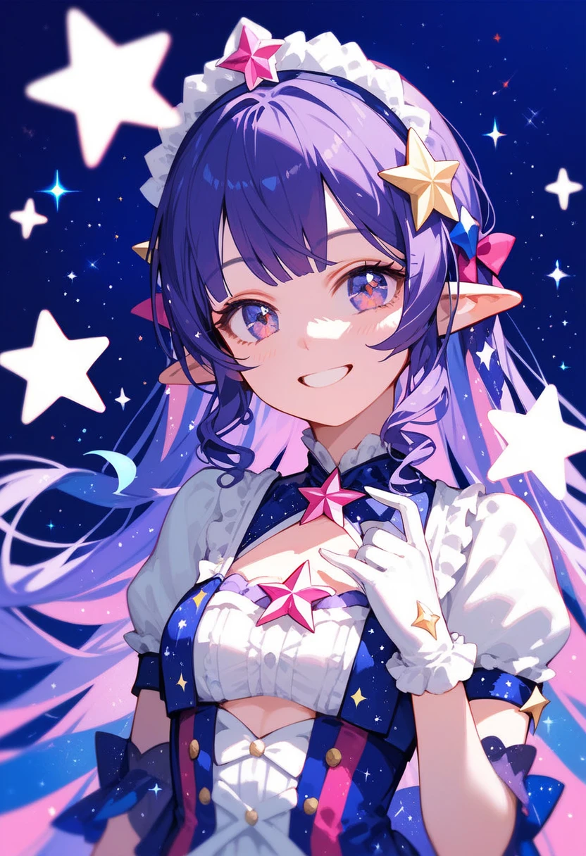 Cocoa teal-and-purple and wears a bunny hat SPARKLE; GLITTER
