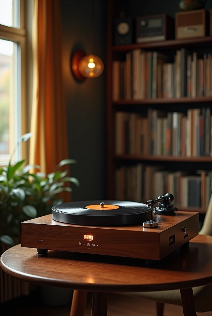 vintage record player,  