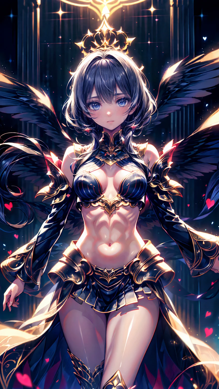 ((((((outstretched hands, out stretched fingers, outstretched arms)))))) black hair, bare shoulder, red eyes, very long hair, cleavage, large breasts, dress, showgirl skirt, high-leg, cleavage cutout, tiara, bare thighs, gauntlets, bare shoulder, spread fingers, bare fingers, bare hands, good hands, best hands, Correctly aligned fingers, extremely detailed hands and fingers, ultra detailed hands and fingers, super detailed hands and fingers, perfect hands and fingers, biologically accurate hands and fingers, (((4 fingers and 1 thumb accurate hands and fingers))), beautiful hands and fingers, hands and fingers drawing, human hand and fingers, perfect arrangement of fingers, detail focus hands, detail focus fingers, perfection hands, better hands, adult face, fearless face, (((both arms, two arms, both hands, two hands))), super fine illustration, masterpiece, masterwork, by famous artist, official art, ultra high res, best quality, high quality, Hand, detailed, perfect, perfection , hands, both hands is Thumb and index finger and middle finger and ring finger and little finger, even hands, panties, thighhighs, symmetrical bangs, gleaming skin, oil skin, shiny skin, wet skin, sweat, rouge, exquisite, beautiful, extremely detailed cg unity 8k wall paper, perfect face, ultra detailed beautiful face, perfect nose, perfect mouth, clear eyes, light eyes, perfect eyes, symmetrical eyes, even eyes, 16k portrait, absurdres, perfect body, perfect ???????, perfect proportion, perfect arms, perfect torso, symmetrical hands, symmetrical arms, open arms for viewer, extremely detailed cg, beautiful artwork, production art, ultra quality, high quality, finely detailed, insanely detailed, absolutely resolution, raw photo, fantastic, amazing, beautiful portrait of cute anime girls, hdr, very aesthetic, cinematic, super detailed skin, top quality, intricate, professional quality, highly detailed, crisp quality, sharp focus, rich contrast, extremely high resolution, realistic hands,