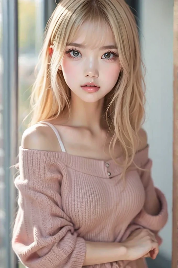  masterpiece 、 High Quality ,、No background、1 teenage girl,girl, College Student 、 blonde short hair 、Perfect Portrait 、side view,Open the center of your lips,, Standing Pose ,cropped off-shoulder, miniskirt、 high heels