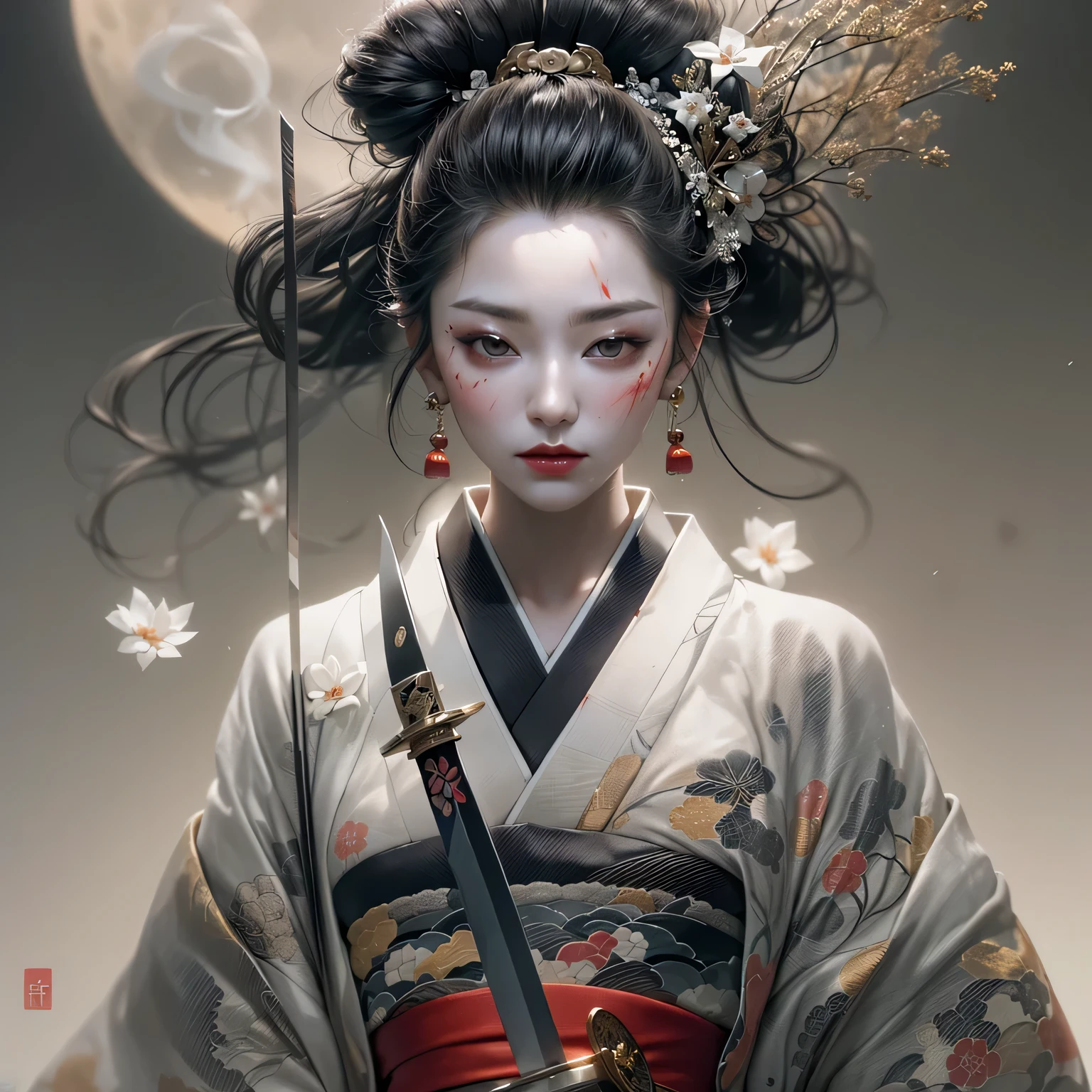 The original image was created on October 27, 2024.
Oiran warrior