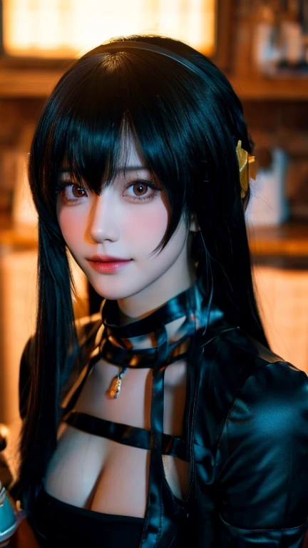 ８ｋ、High resolution、female warrior fashion、beautiful girl、black combat uniform、young、white skin,、narrow eyes,high nose,lighting that illuminates the face、clear image、intellectual beauty、skinny、no makeup、anxious look、lighting that illuminates the face,shining hair、single eyelid,blue eyes、in the flower field、vivid pose