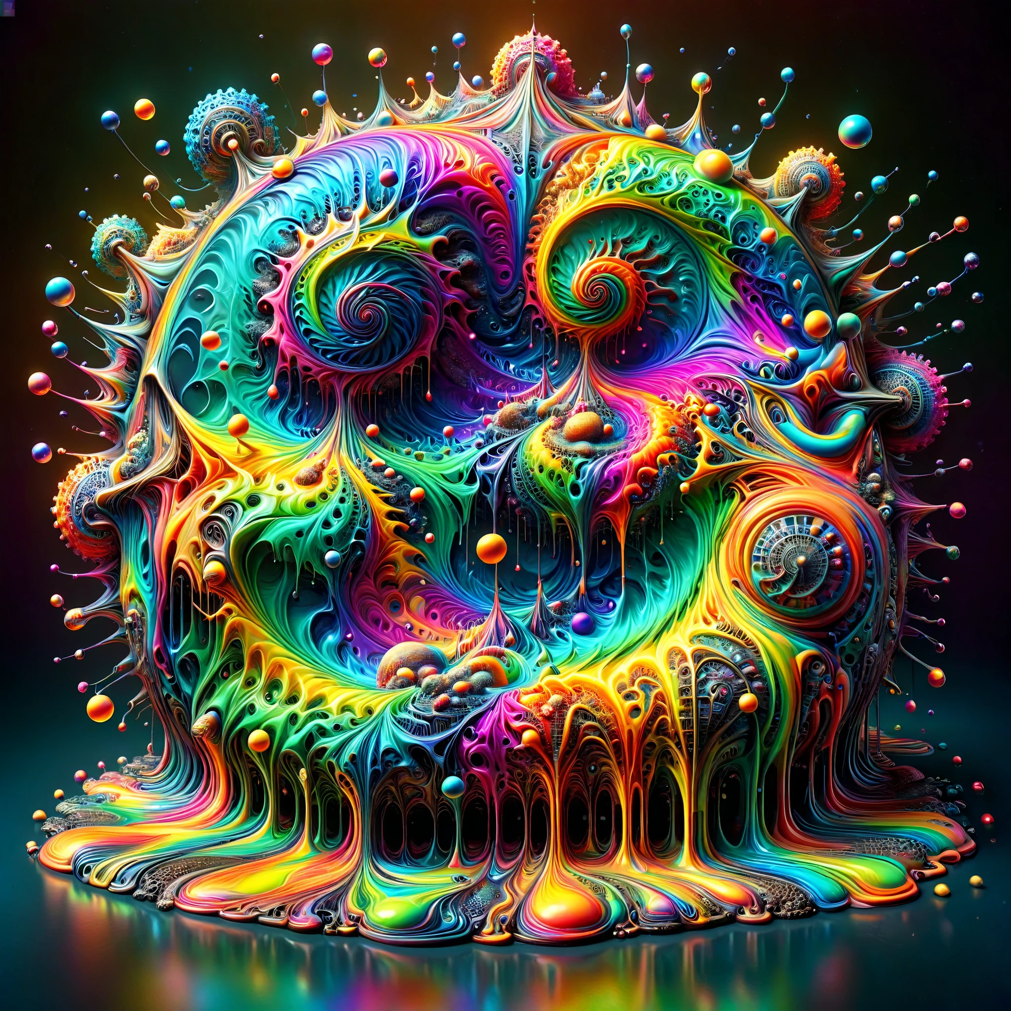 A psychedelic dream, vibrant colors shimmering, glass morphing from colors, intricate rainbow patterns, perfectly formed symmetrical spheres and glowing reflective bubbles, attention to detail on the bubbles and spheres, rainbows of color twisted in and out of translucent orbs, spilled paint and spirals of swirling color in the background, beautiful psychedelic digital art, pixel art, neon colors, 4d mandelbulb psychedelics, glass-like psychedelic landscape, intricate rainbow environment, psychedelic underwater brightness, trails of color and light, bright fluorescent colors, psychedelic vibrant colors, bright psychedelic neon colors, colorful paint drips out of the bubbles, 3D glass spheres melting into each other spilling out colors, visually disorienting, hallucination inducing, optical illusions, startling, stunning images, awe-inspiringly, best quality wallpaper, pixel assets, portrait photography, surrealism, photorealistic, hyperdetailed, glass morphism, digital art, sparkle, optical illusion, glowing light, reflection light, overexposure, god rays backlighting, depth of field, rotational symmetry, UHD, high details, high quality, super detailed, best quality, award winning, masterpieceBrilliant images of pure light emerging from vibrant colors in a psychedelic dream, shimmering glass morphing out of colors, tripped out detailed patterns in all colors, perfectly formed symmetrical spheres and glowing reflective bubbles, attention to detail on the bubbles and spheres, rainbows of color twisted in and out of translucent orbs, background is spilled paint and spirals of swirling colour, beautiful psychedelic digital art, pixel art, neon colors, 4d mandelbulb psychedelics, glass like psychedelic landscape, intricate rainbow environment, psychedelic underwater brightness, LSD,DMT, Psilocybin, Mescaline, trails of color and light, bright fluorescent colors, psychedelic trip, fluorescent psychedelic aesthetic, psychedelic vibrant colors, bright psychedelic neon color