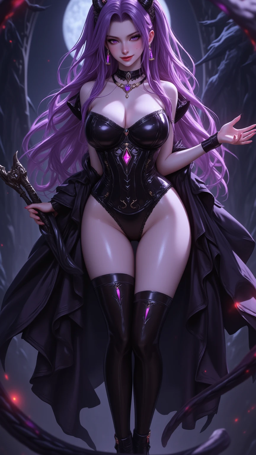 ((Best Quality: 1.4), (Masterpiece), (Ultra Detail), (Ultra Fine Illustration), (Ultra High Resolution), (Photorealistic: 1.4), RAW Photos,, (Half-Body Shot from Head to Thigh: 1.4), (Anime Wife Style Witch), Amazingly Bewitching, Amazingly Beautiful, Highly Detailed Clothes, Dense Makeup, Clean Face, Amazingly Clean Eyes, Ethereal Background, Highly detailed beautiful iridescent hair, hourglass-like body shape, 8 life-size, cinematic, highly detailed hairstyle, perfect anatomy, symmetrical and balanced, 3D rendering, octane number rendering, close to perfect, Beautiful bewitching eyes, beautiful gradient, sharp focus, 4K resolution, golden ratio, central image, beautiful composition, symmetrical and balanced,