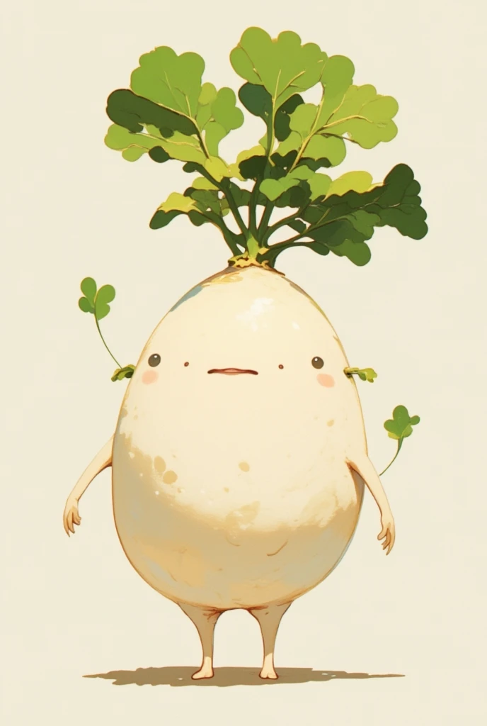 radish:white:Japanese white radish, eye:mouth:hand:foot:魅力的なfoot